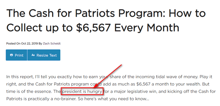 Cash-for-patriots-program-Not-a-government-program