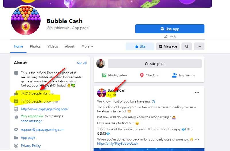 Bubble-Cash-Review--Facebook-Page